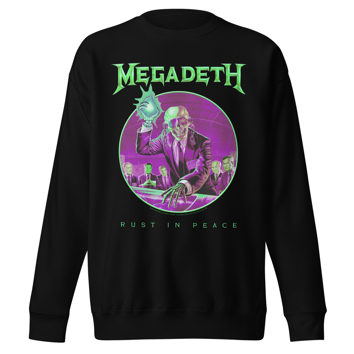 Stakes Megadeth Green Rust Jumbo Print Sweatshirt Black