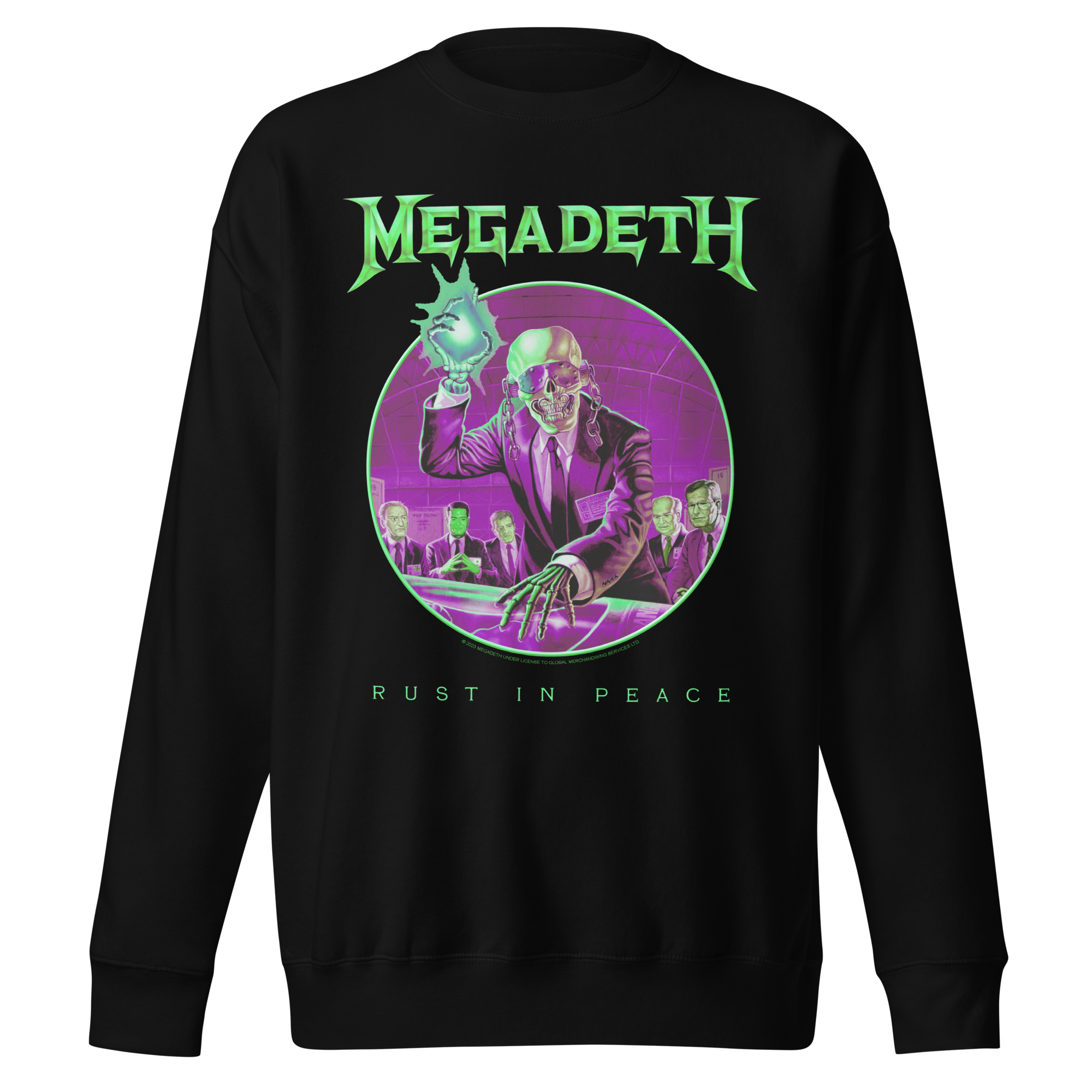 Stakes Megadeth Green Rust Jumbo Print Sweatshirt Black