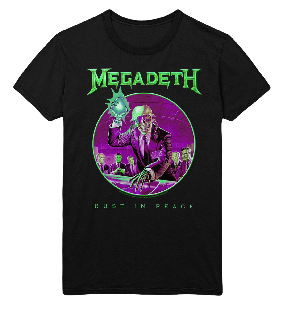 Stakes Megadeth Green Rust Jumbo Print T-Shirt Black