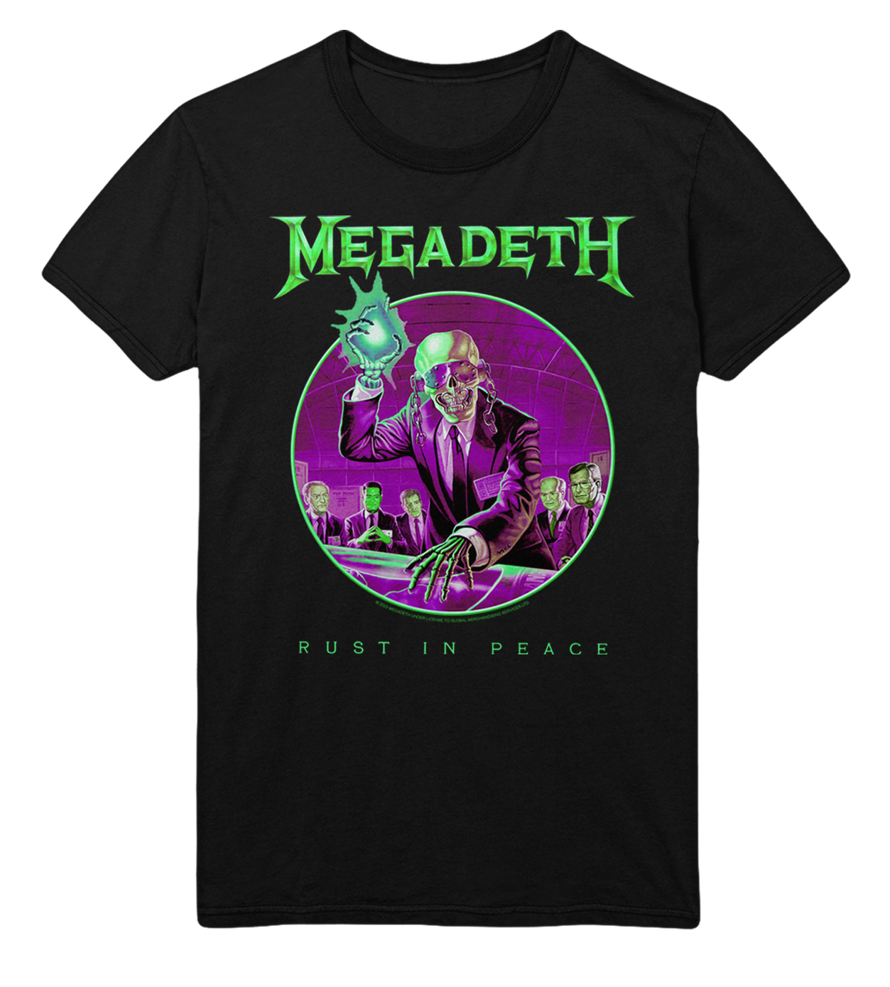 Stakes Megadeth Green Rust Jumbo Print T-Shirt Black