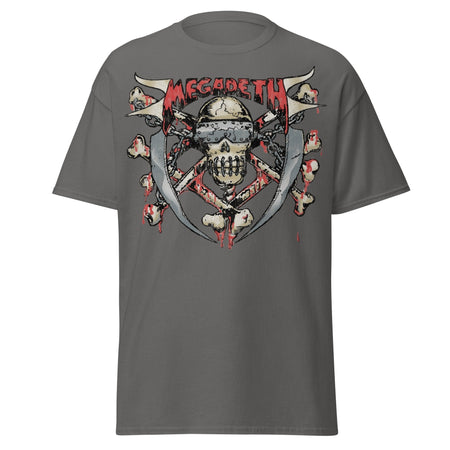 Stakes MegaDeth - Hand Painted Vic Jumbo Print T-Shirt Gray