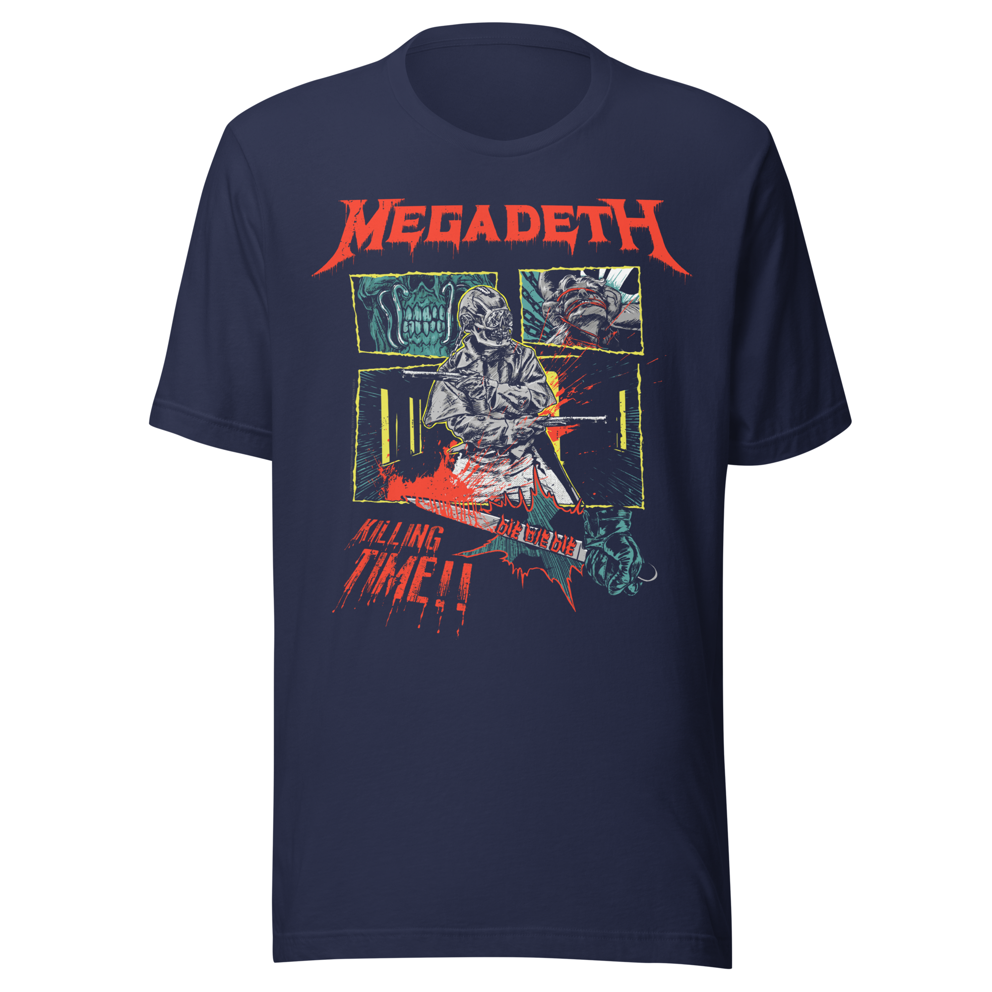 Stakes Megadeth - Killing Time Jumbo Print T-Shirt Navy