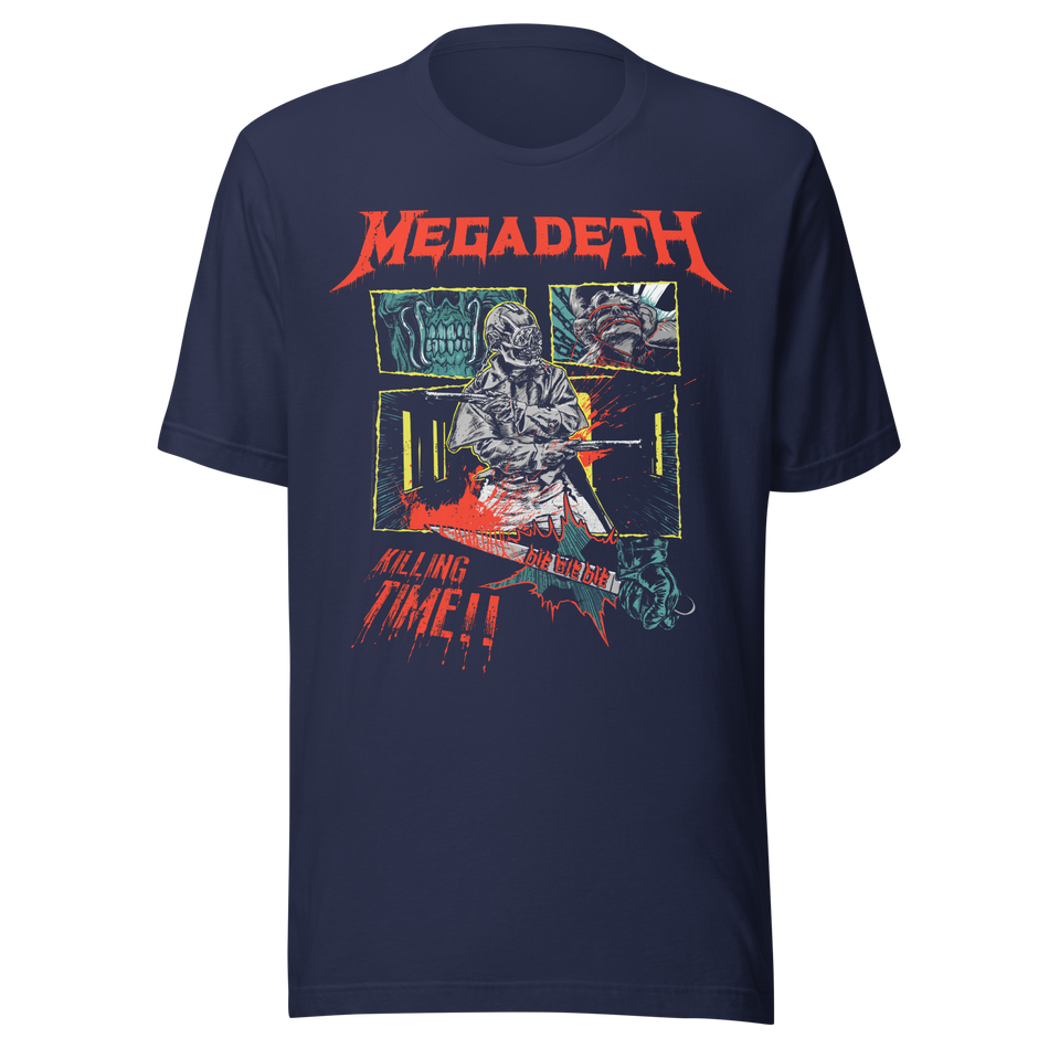 Stakes Megadeth - Killing Time Jumbo Print T-Shirt Navy