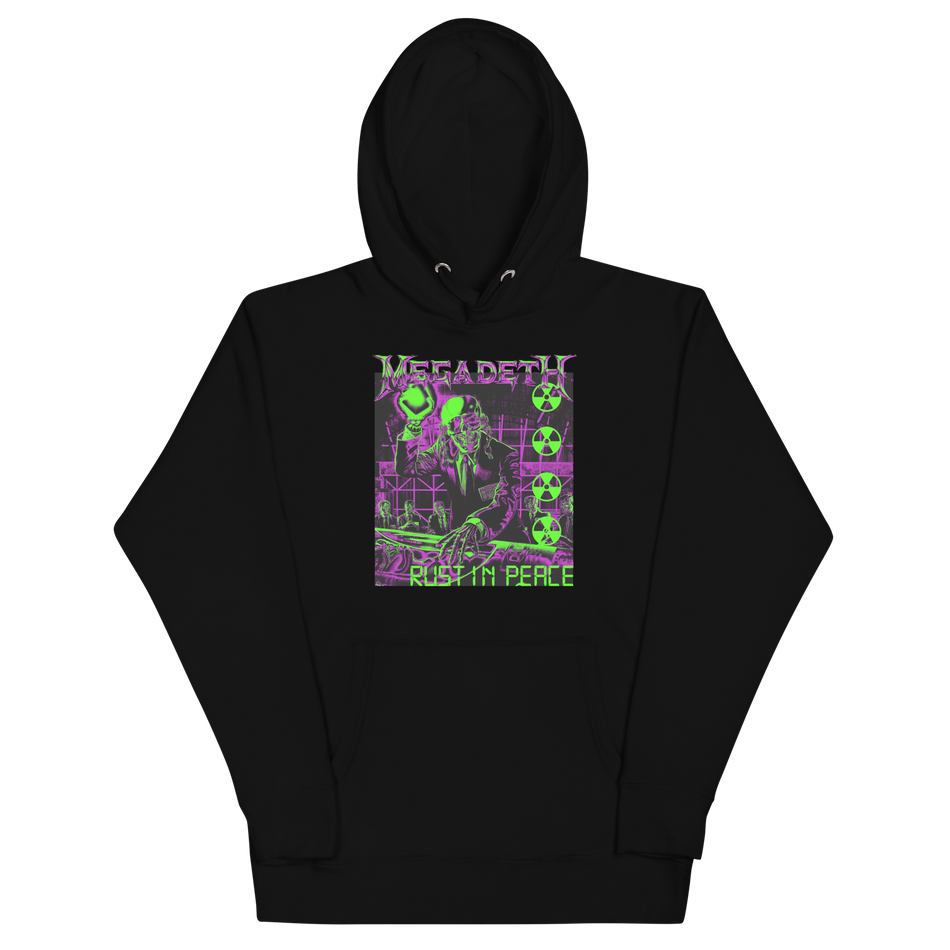Stakes Megadeth Neon Rust Classic Hoodie Black