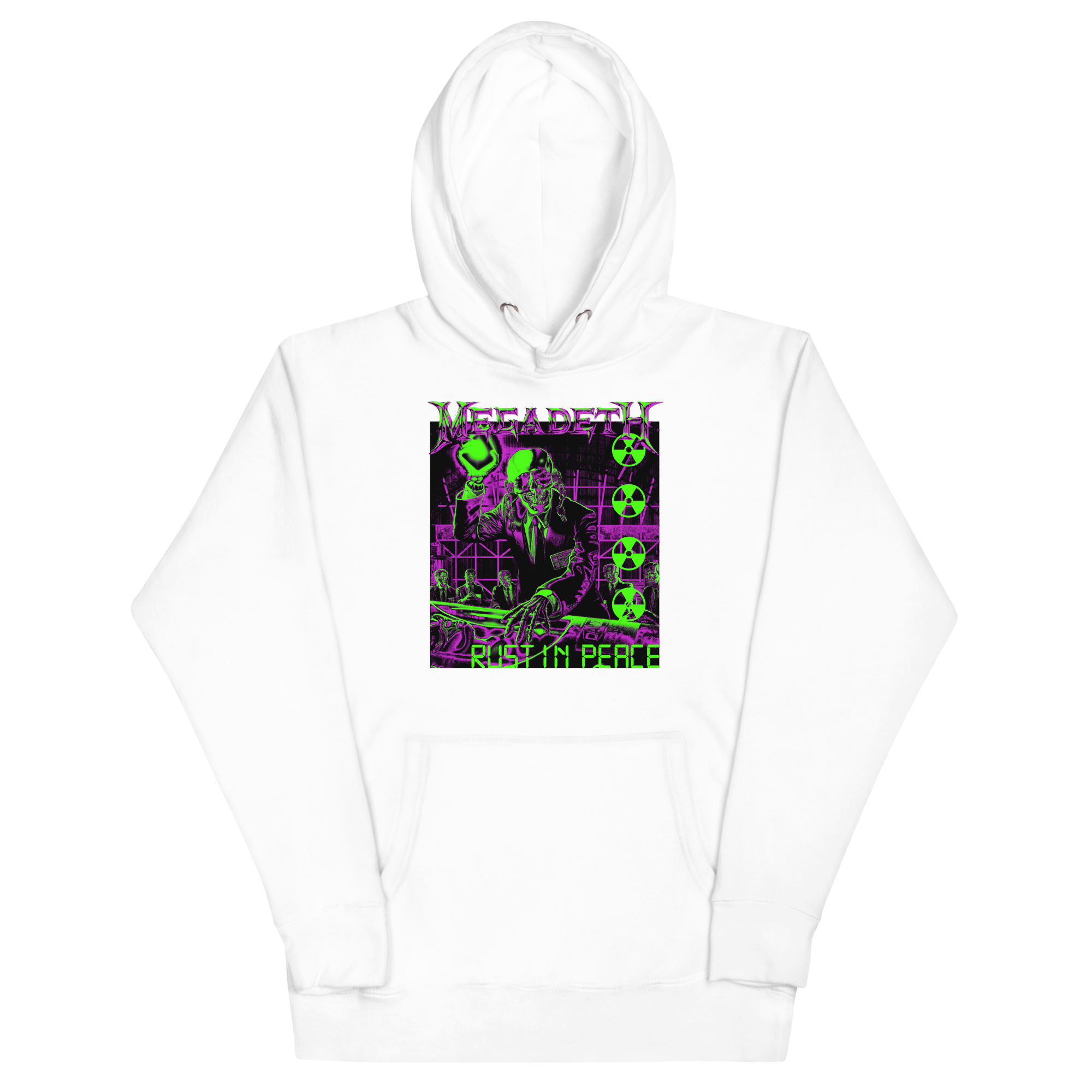 Stakes Megadeth Neon Rust in Peace Classic Hoodie Black