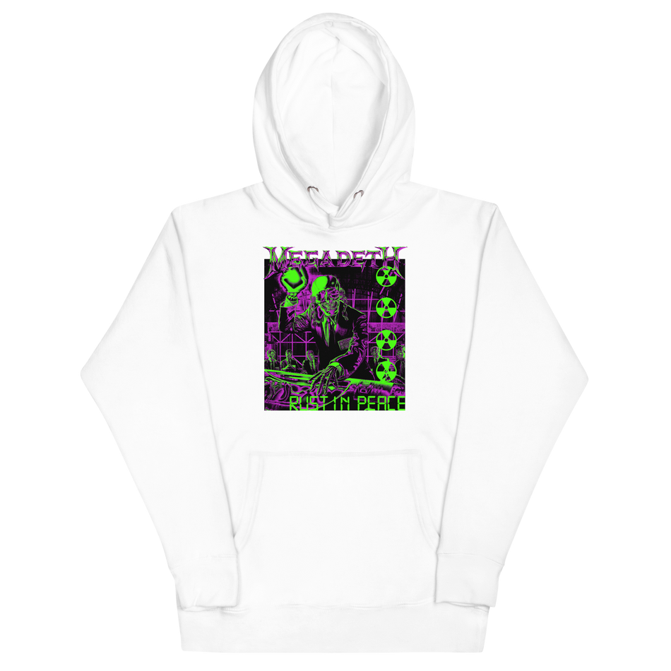 Stakes Megadeth Neon Rust in Peace Classic Hoodie Black