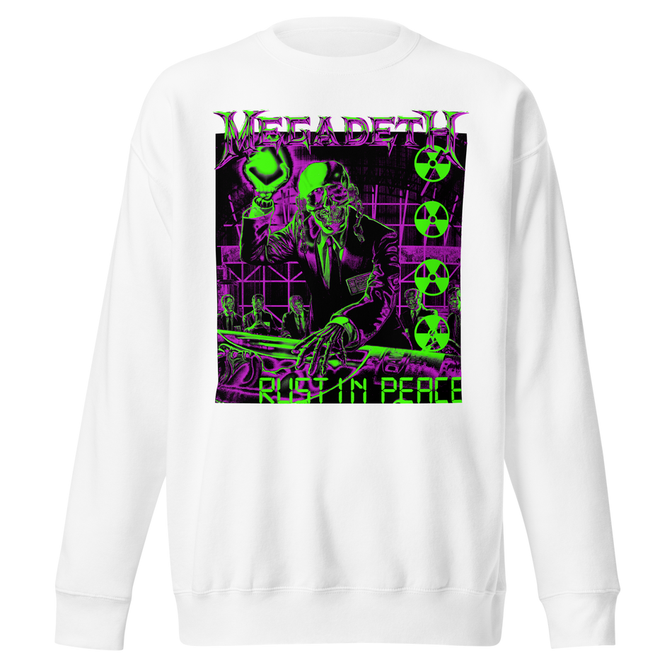 Stakes Megadeth Neon Rust in Peace Jumbo Print Sweatshirt Black