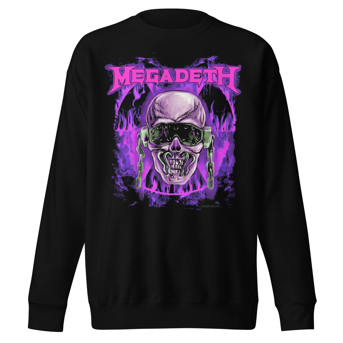 Stakes Megadeth Purple Nuclear Jumbo Print Sweatshirt Black
