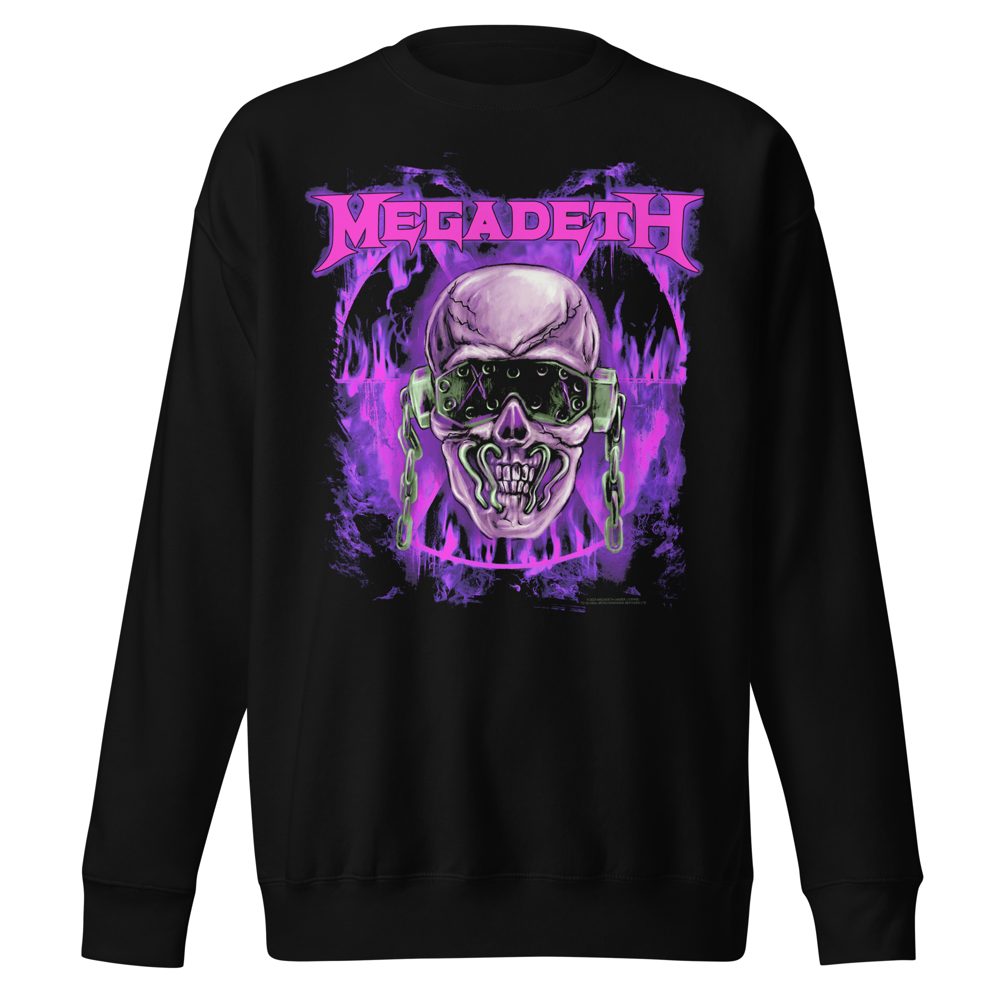 Stakes Megadeth Purple Nuclear Jumbo Print Sweatshirt Black