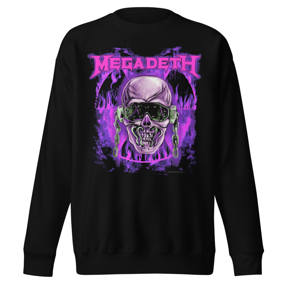 Stakes Megadeth Purple Nuclear Jumbo Print Sweatshirt Black