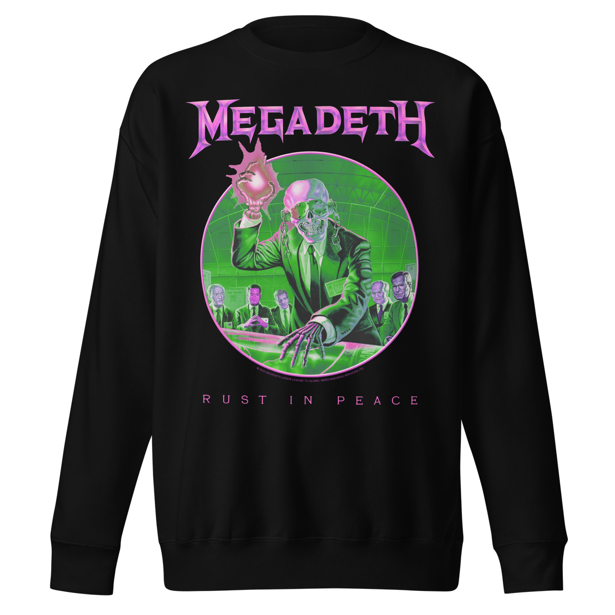 Stakes Megadeth Purple Rust Jumbo Print Sweatshirt Black