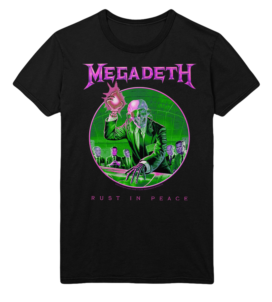 Stakes Megadeth Purple Rust Jumbo Print T-Shirt Black