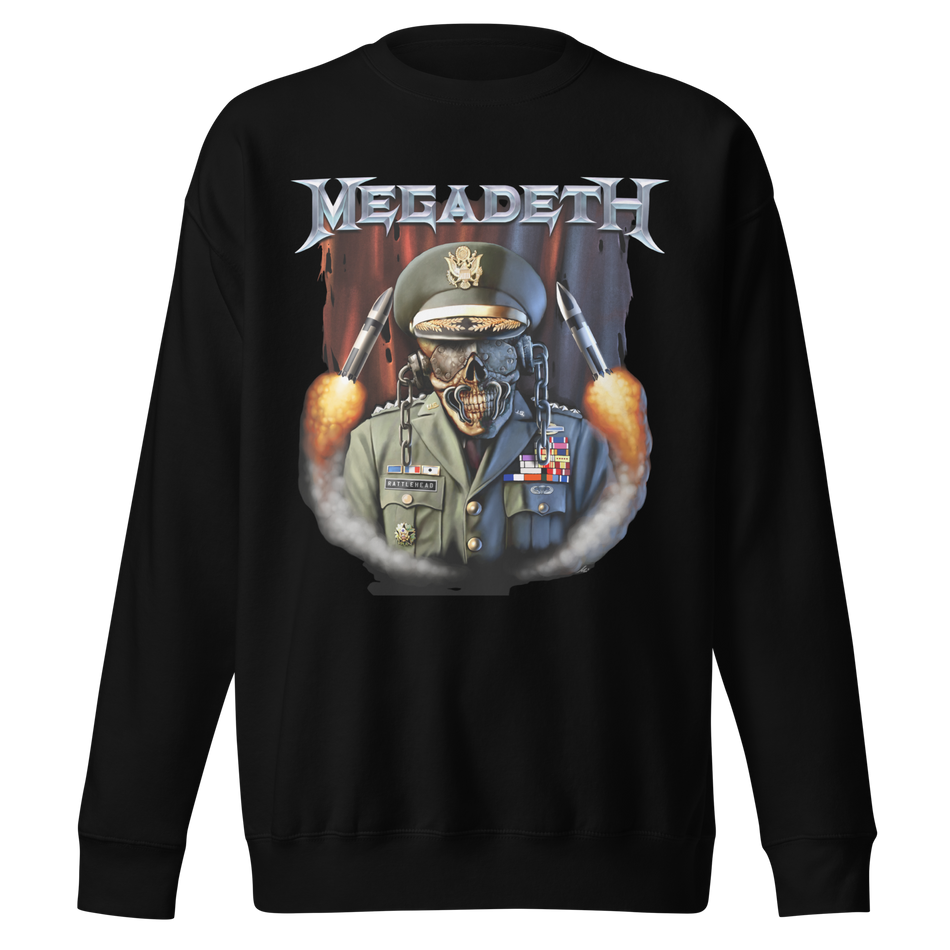 Stakes MegaDeth - Rattlehead Vic Jumbo Print Sweatshirt Black