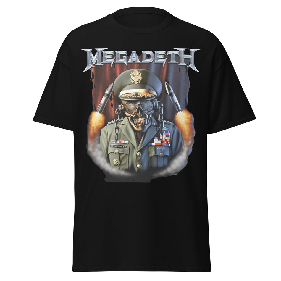 Stakes MegaDeth - Rattlehead Vic Jumbo Print T-Shirt Black