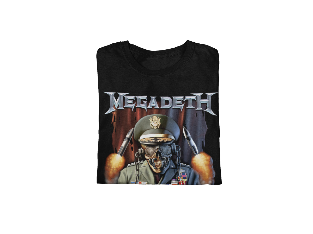 Stakes MegaDeth - Rattlehead Vic Jumbo Print T-Shirt Black
