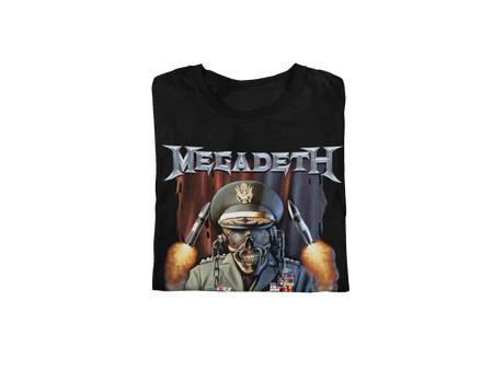 Stakes MegaDeth - Rattlehead Vic Jumbo Print T-Shirt Black