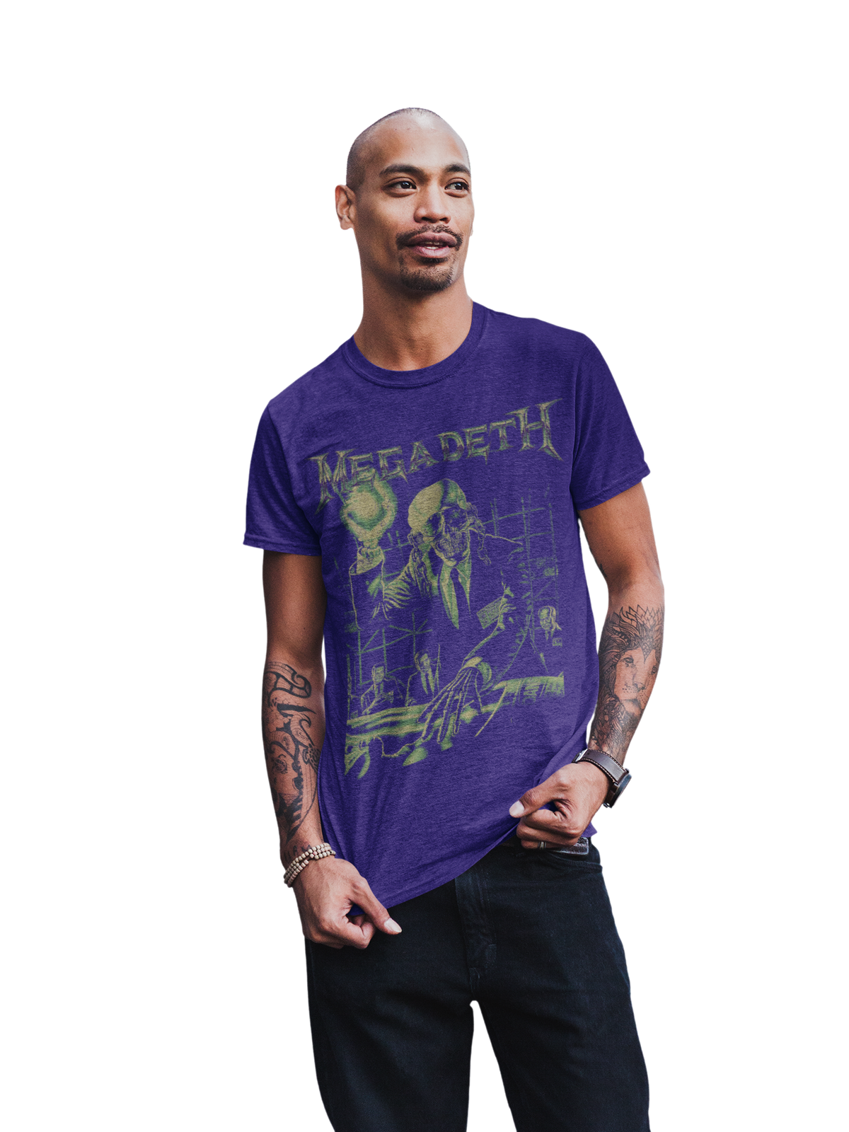 Stakes MegaDeth - See No Evil Jumbo Print T-Shirt Purple