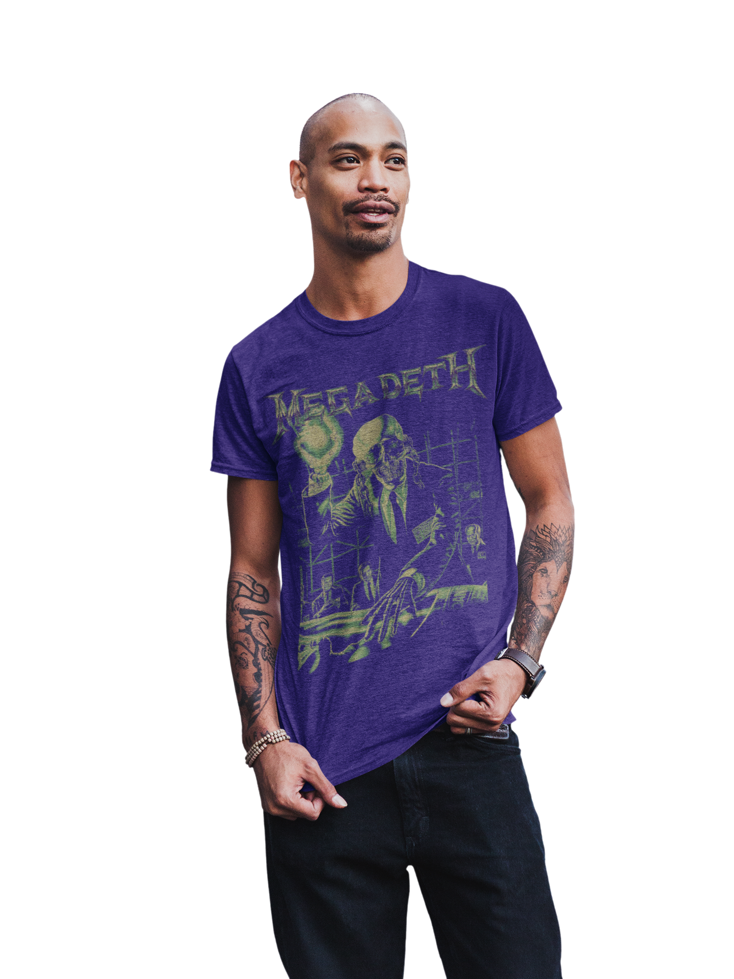 Stakes MegaDeth - See No Evil Jumbo Print T-Shirt Purple
