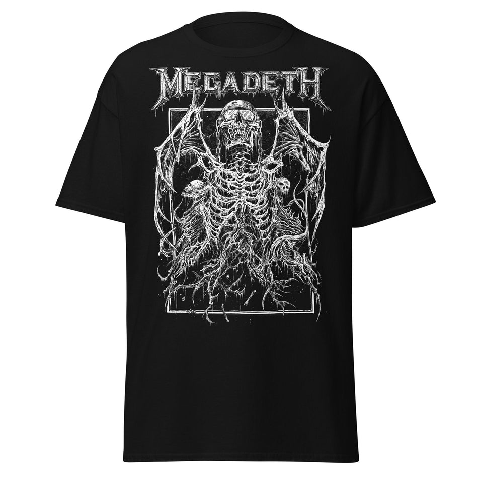 Stakes Megadeth Skeleton Wings Jumbo Print T-shirt Black