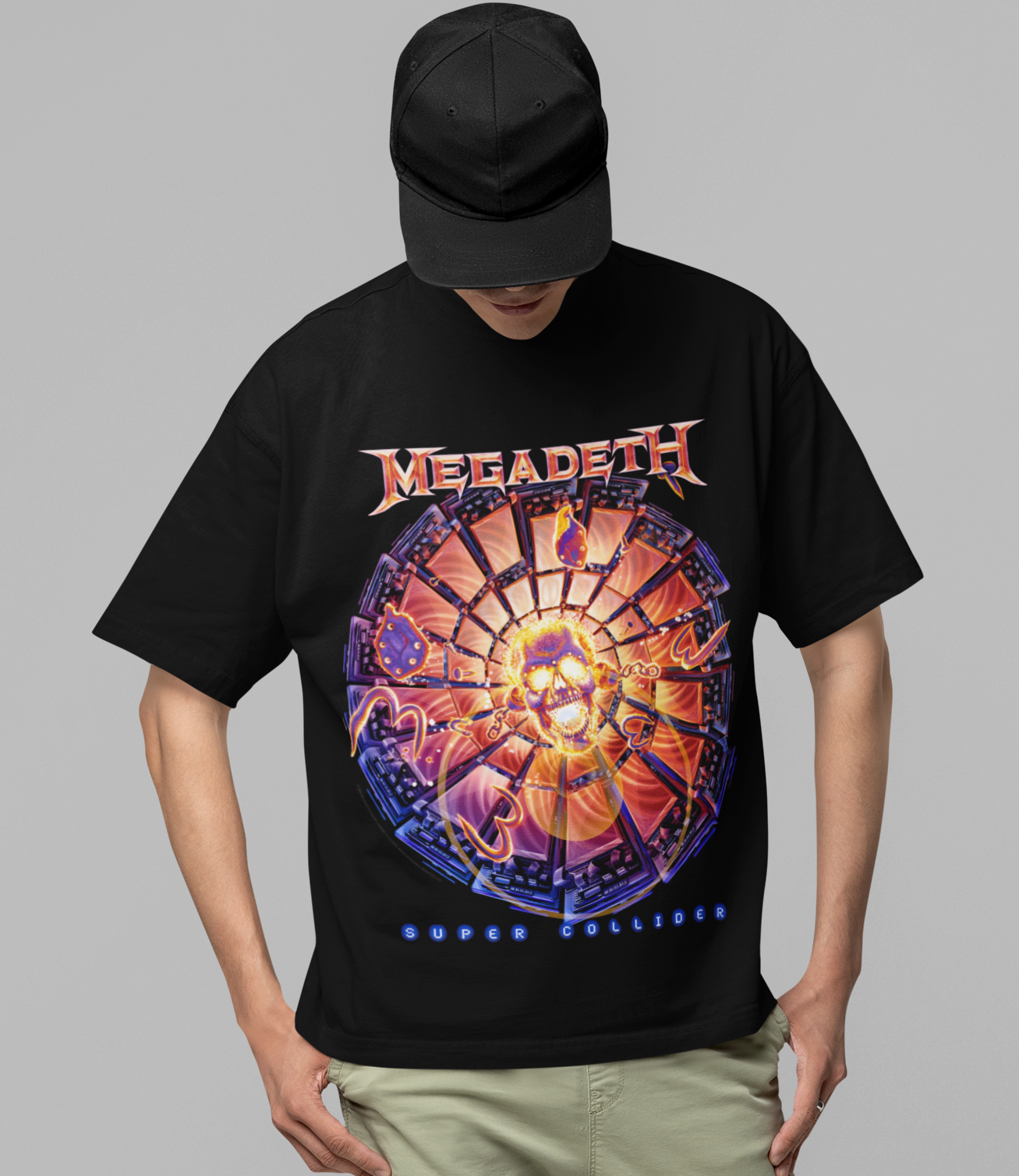 Stakes Megadeth Super Collider Jumbo Print T-shirt Black