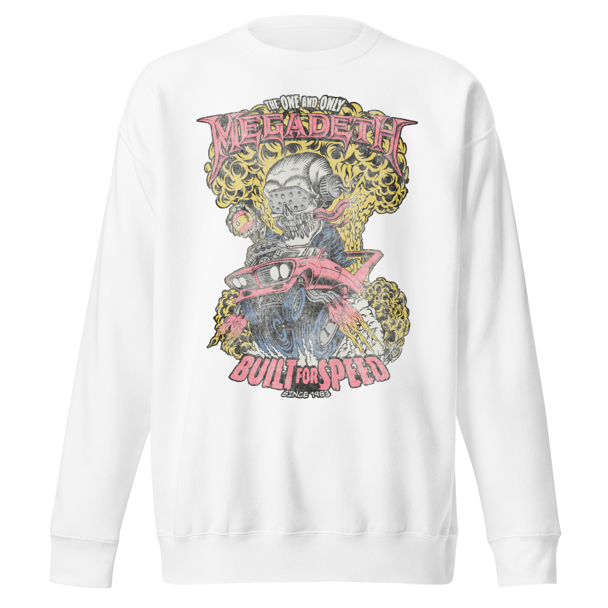 Stakes MegaDeth - Vintage Built for Speed Jumbo Print Sweatshirt White