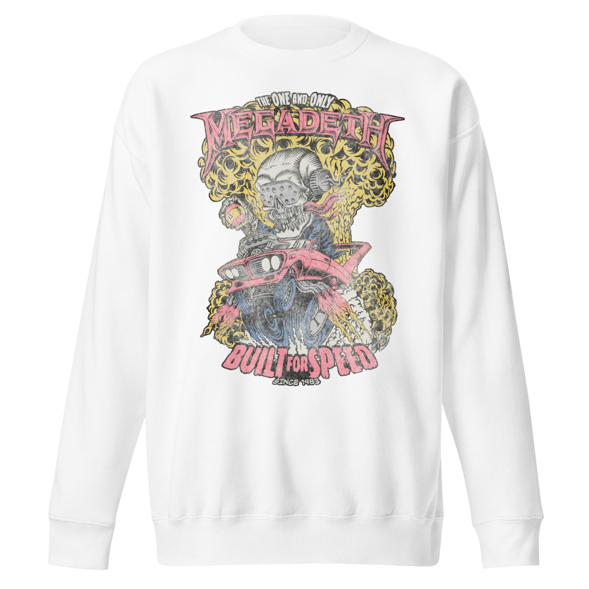 Stakes MegaDeth - Vintage Built for Speed Jumbo Print Sweatshirt White