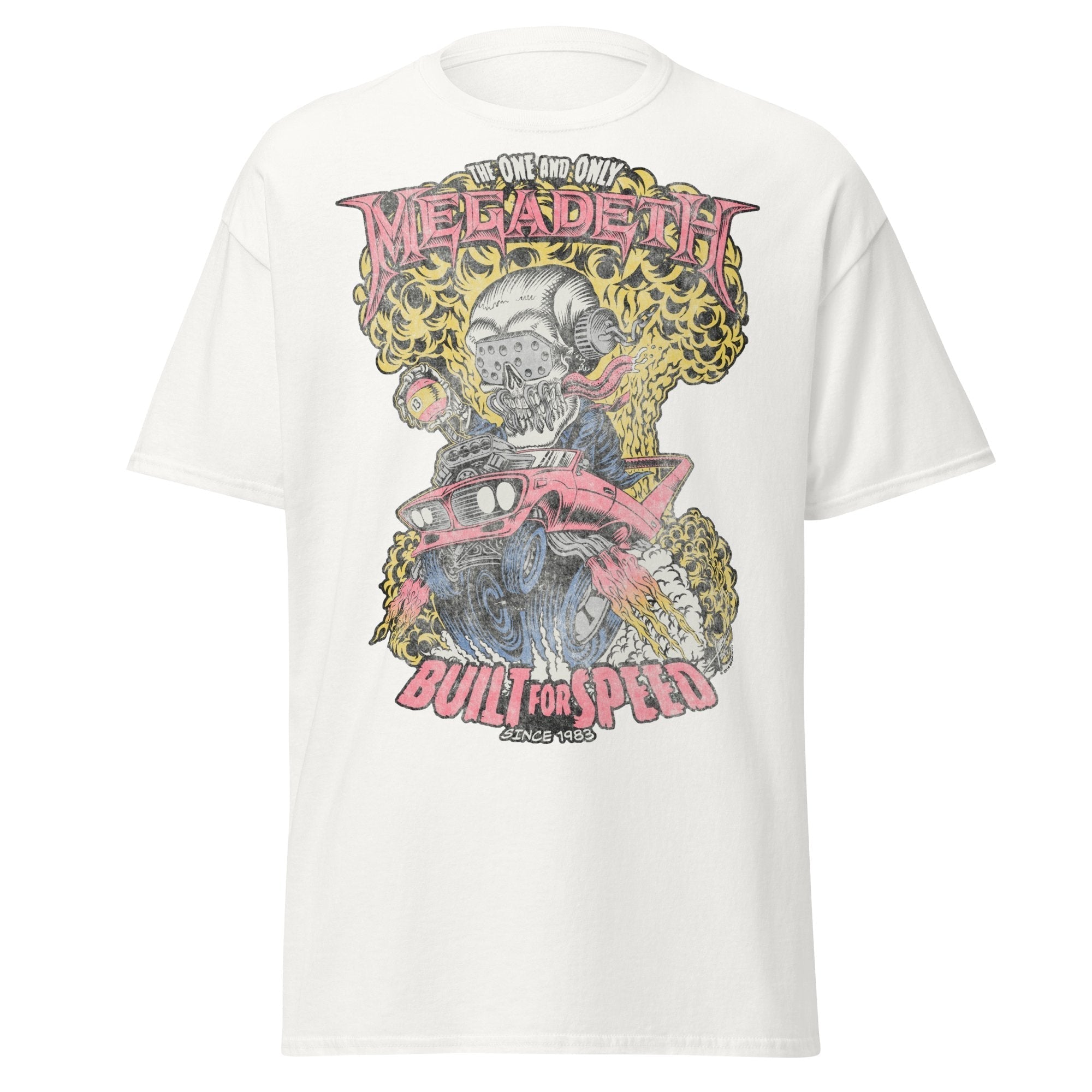Stakes MegaDeth - Vintage Built for Speed Jumbo Print T-Shirt White