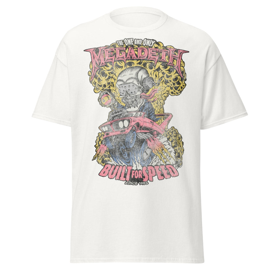 Stakes MegaDeth - Vintage Built for Speed Jumbo Print T-Shirt White