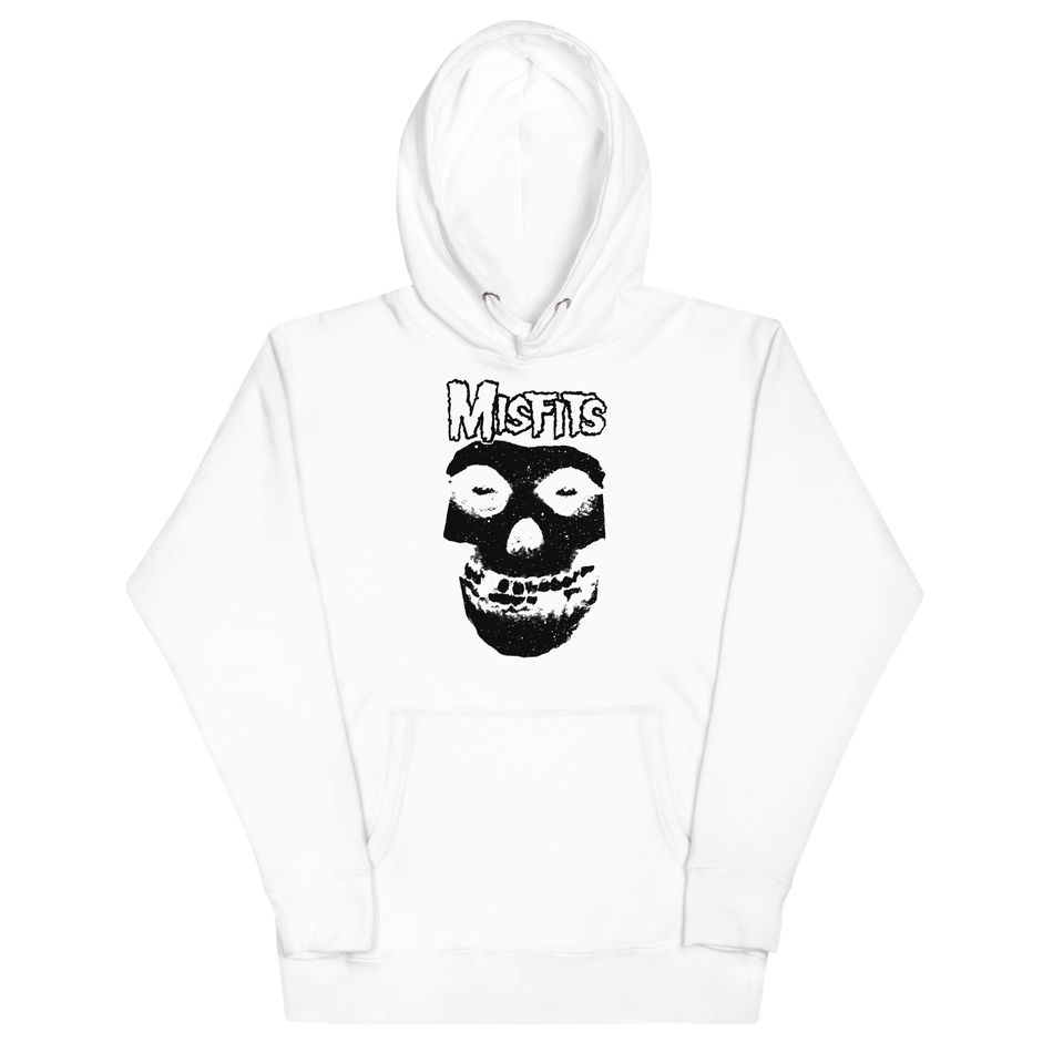 Stakes Misfits Black Skull Classic Hoodie White
