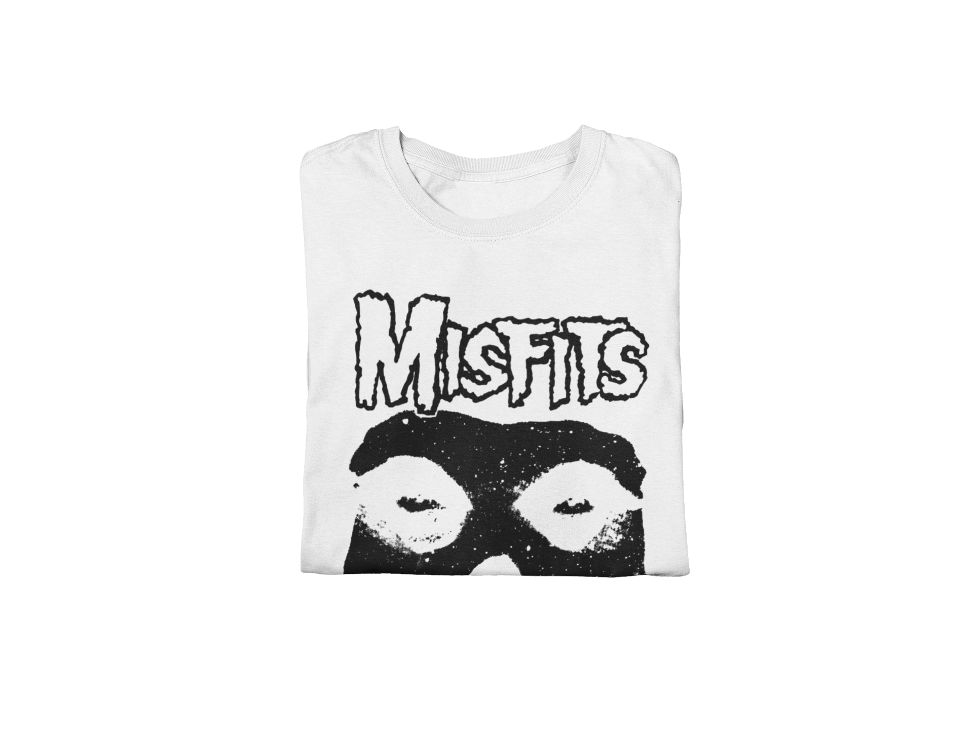 Stakes Misfits Black Skull Jumbo Print T-shirt White