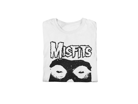 Stakes Misfits Black Skull Jumbo Print T-shirt White
