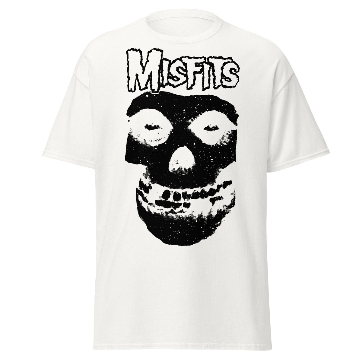 Stakes Misfits Black Skull Jumbo Print T-shirt White