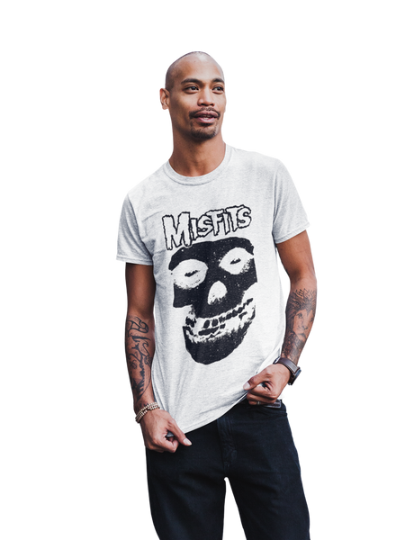 Stakes Misfits Black Skull Jumbo Print T-shirt White