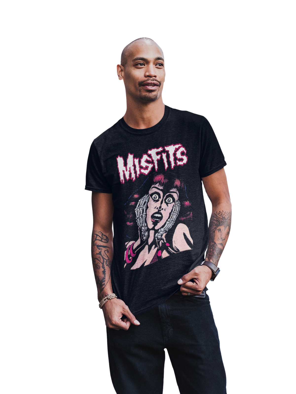 Stakes Misfits - Screaming Jumbo Print T-Shirt Black