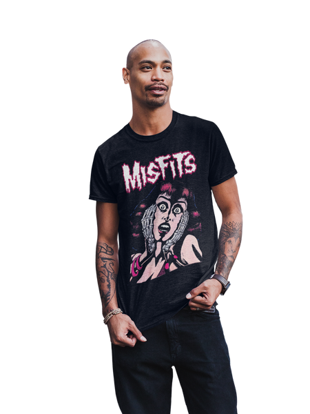 Stakes Misfits - Screaming Jumbo Print T-Shirt Black