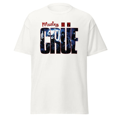 Stakes Motley Crue - 1987 Tour Vintage Jumbo Print T-Shirt White