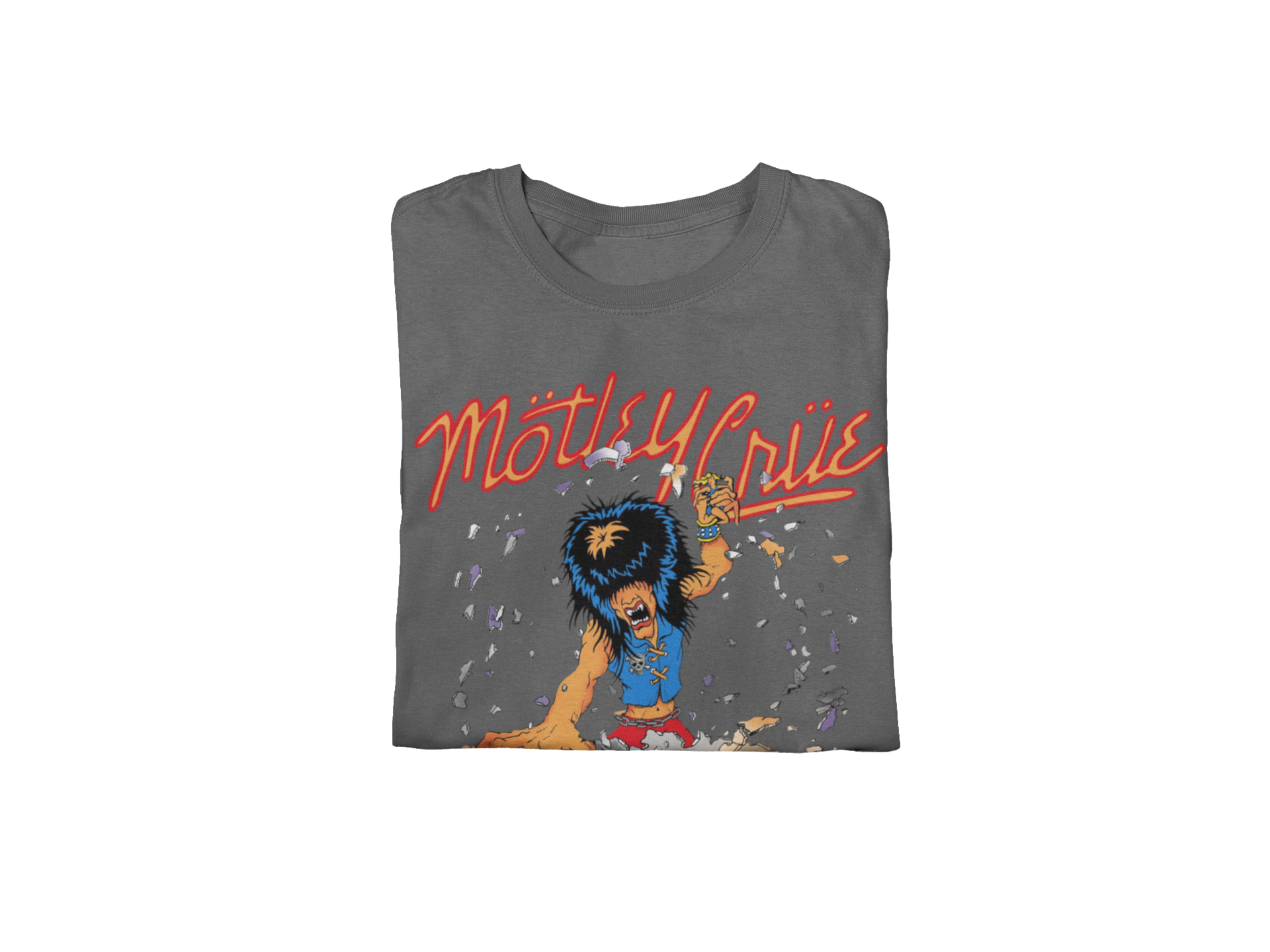 Stakes Motley Crue Allister Dome Jumbo Print T-shirt Gray