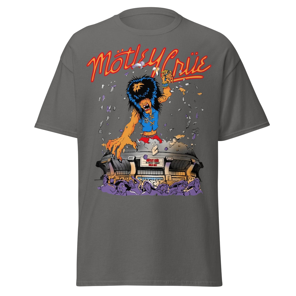 Stakes Motley Crue Allister Dome Jumbo Print T-shirt Gray