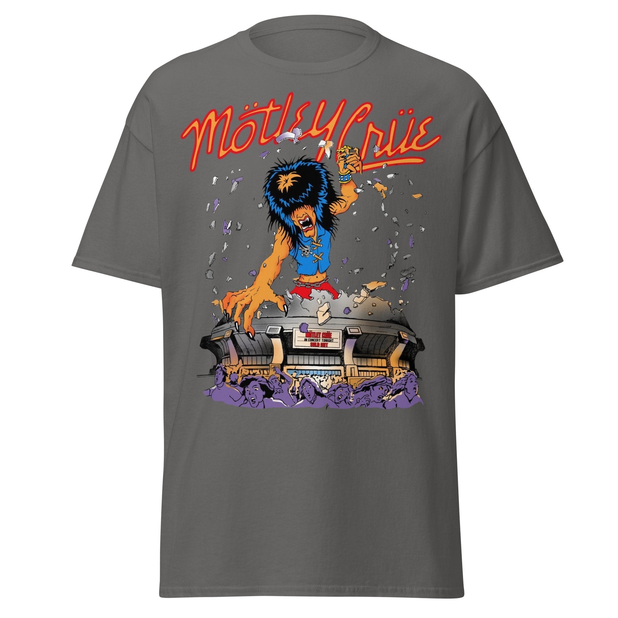 Stakes Motley Crue Allister Dome Jumbo Print T-shirt Gray