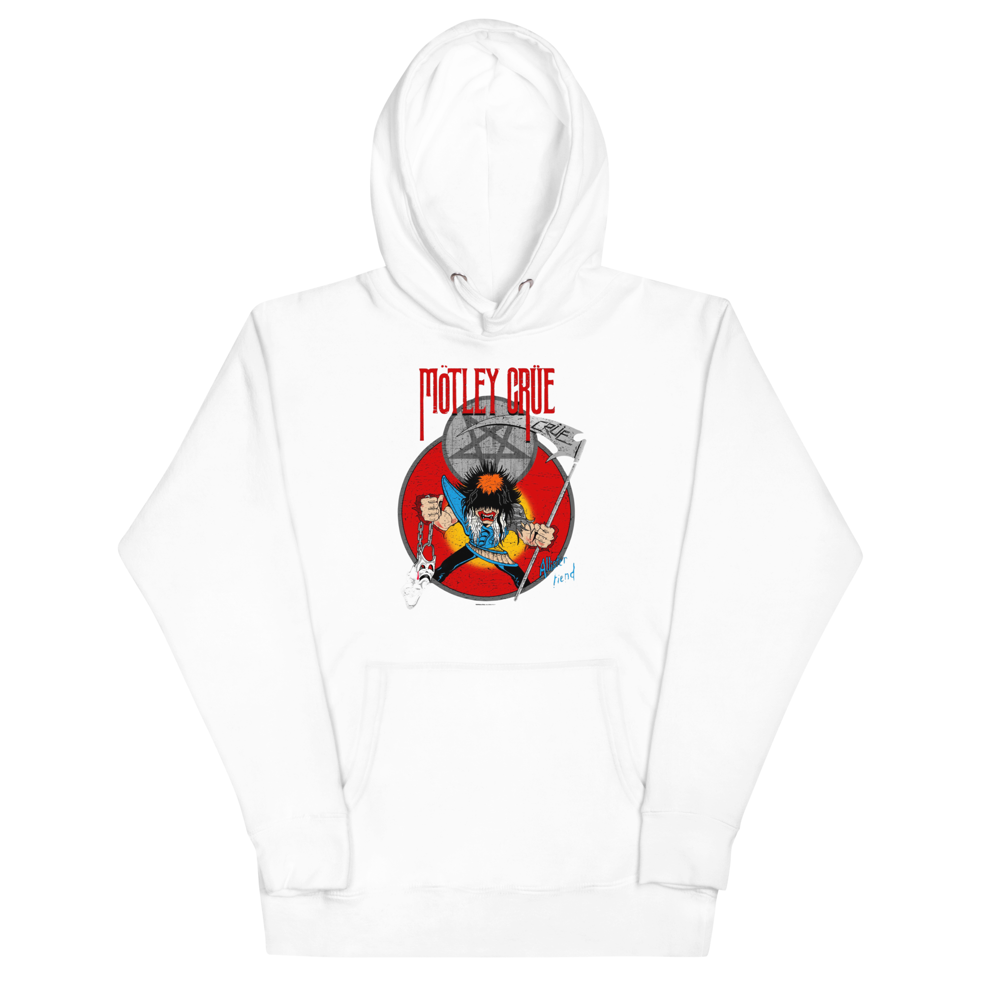 Stakes Motley Crue Allister Reaper Classic Hoodie White