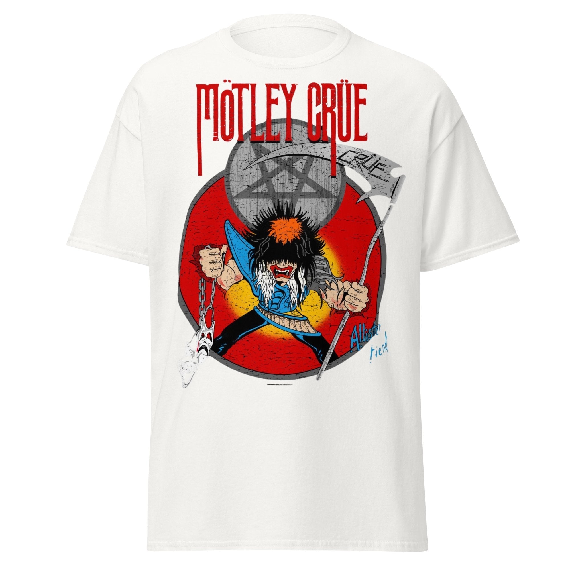 Stakes Motley Crue Allister Reaper Jumbo Print T-shirt White