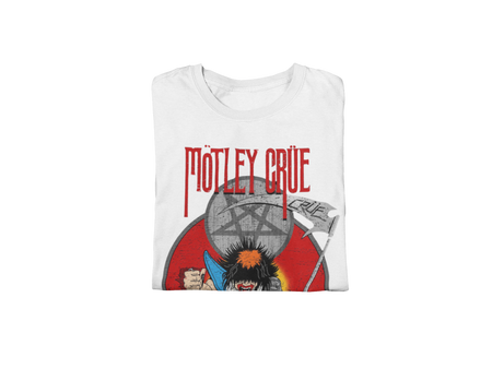 Stakes Motley Crue Allister Reaper Jumbo Print T-shirt White