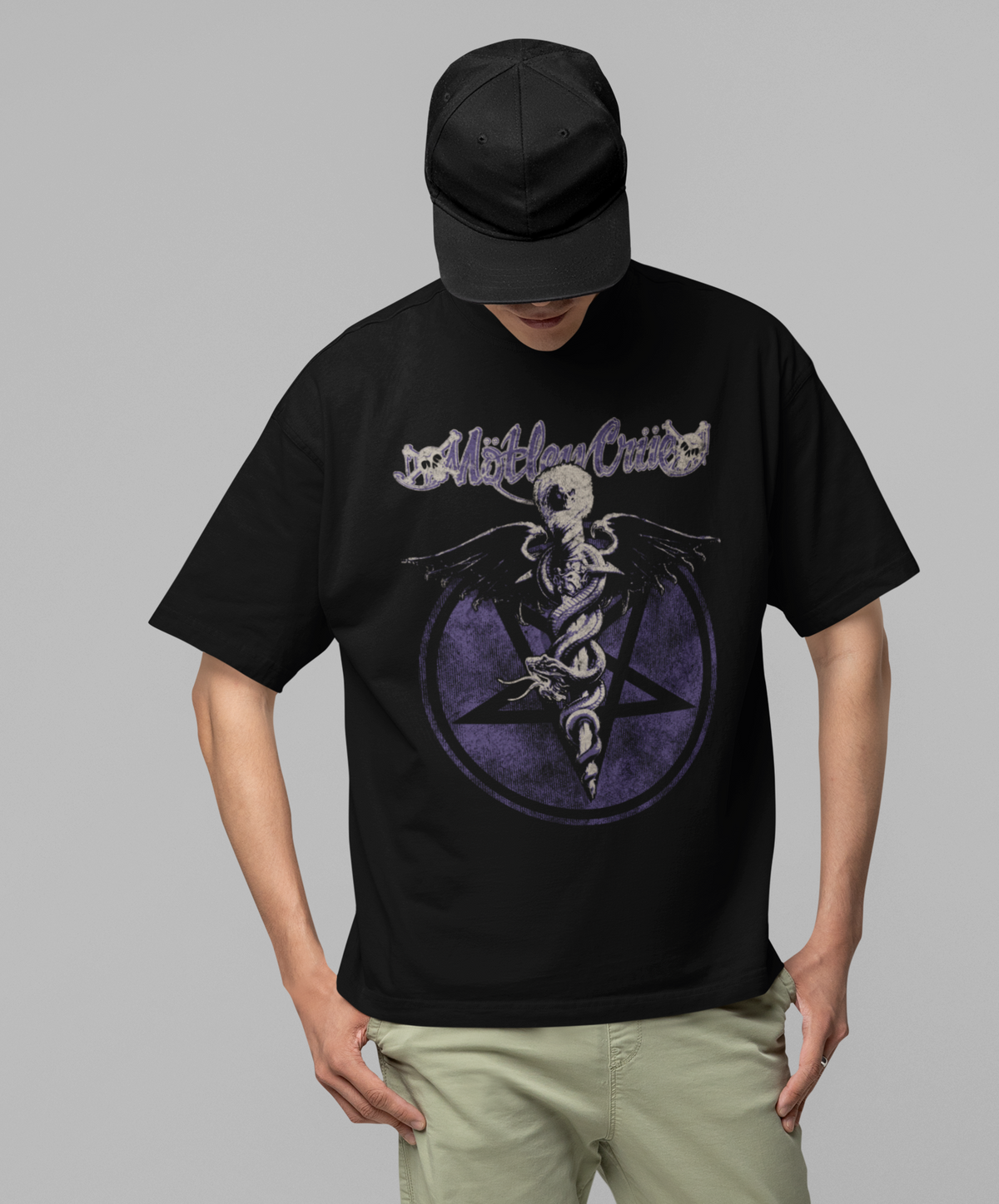 Stakes Motley Crue Dark Doctor Jumbo Print T-shirt Black