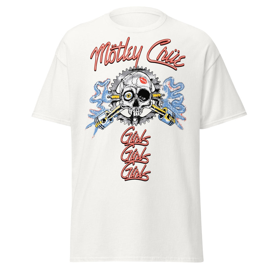 Stakes Motley Crue Girl's Skull Jumbo Print T-shirt White
