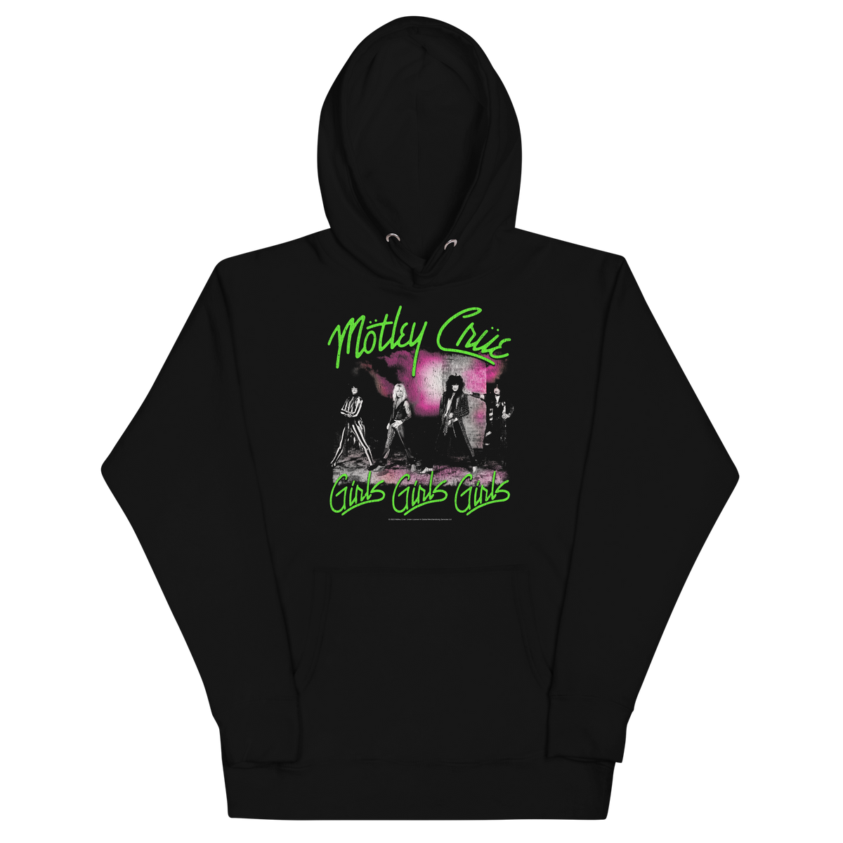 Stakes Motley Crue Green Girls Classic Hoodie Black