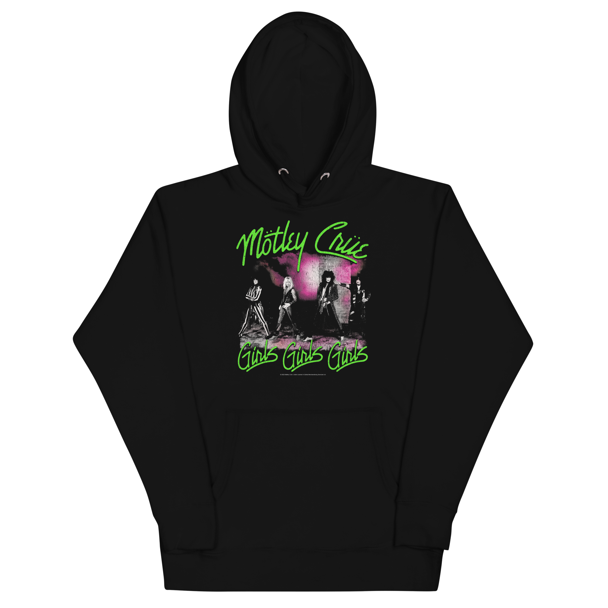 Stakes Motley Crue Green Girls Classic Hoodie Black