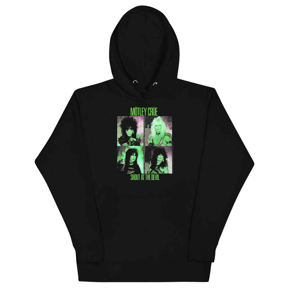 Stakes Motley Crue Green Shout Classic Hoodie Black
