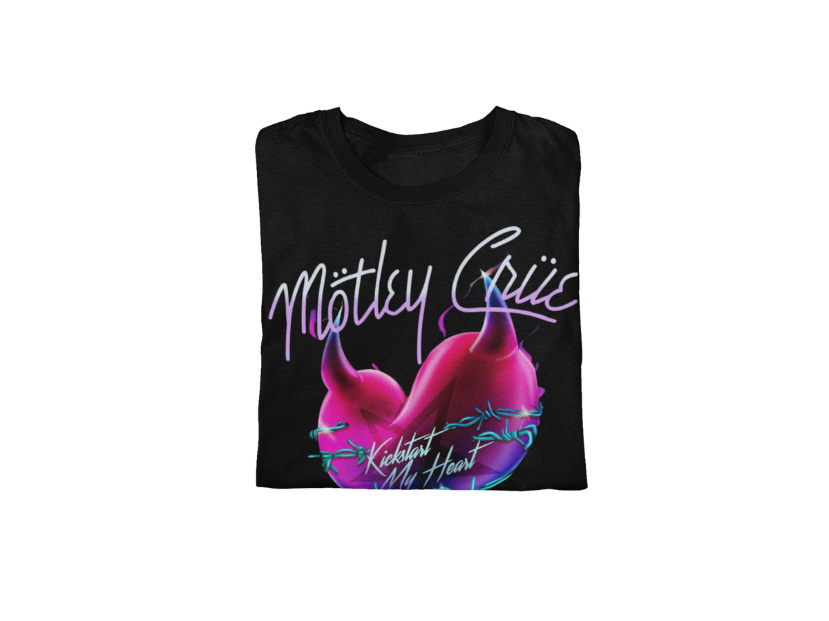 Stakes Motley Crue Kickstart Jumbo Print T-shirt Black