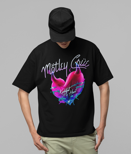 Stakes Motley Crue Kickstart Jumbo Print T-shirt Black
