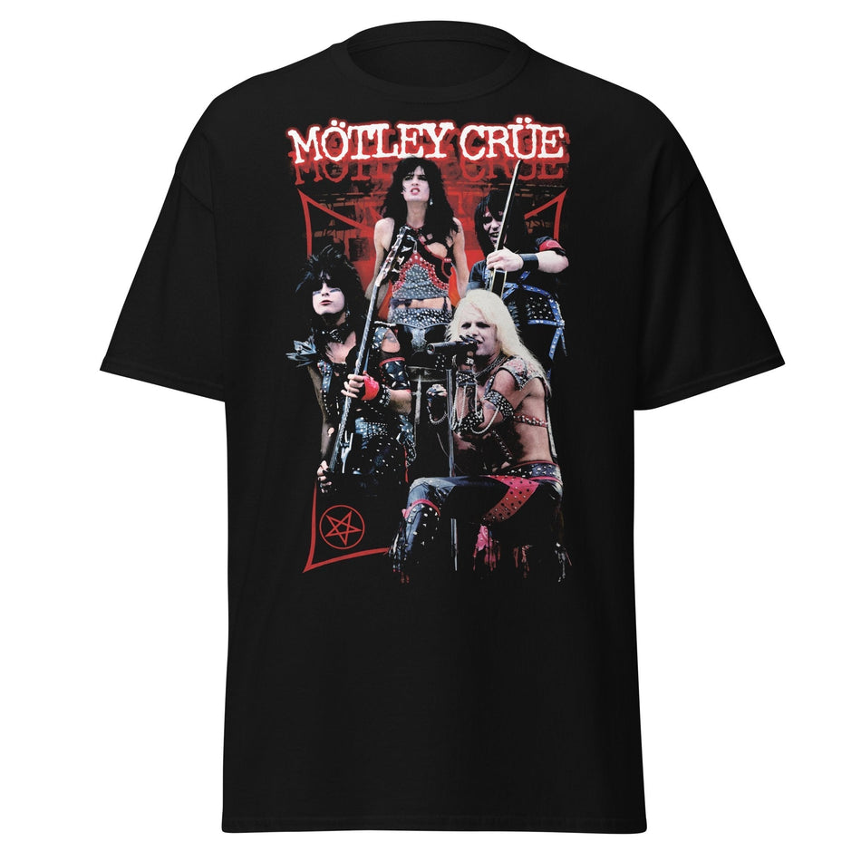 Stakes Motley Crue Live Jumbo Print T-shirt Black